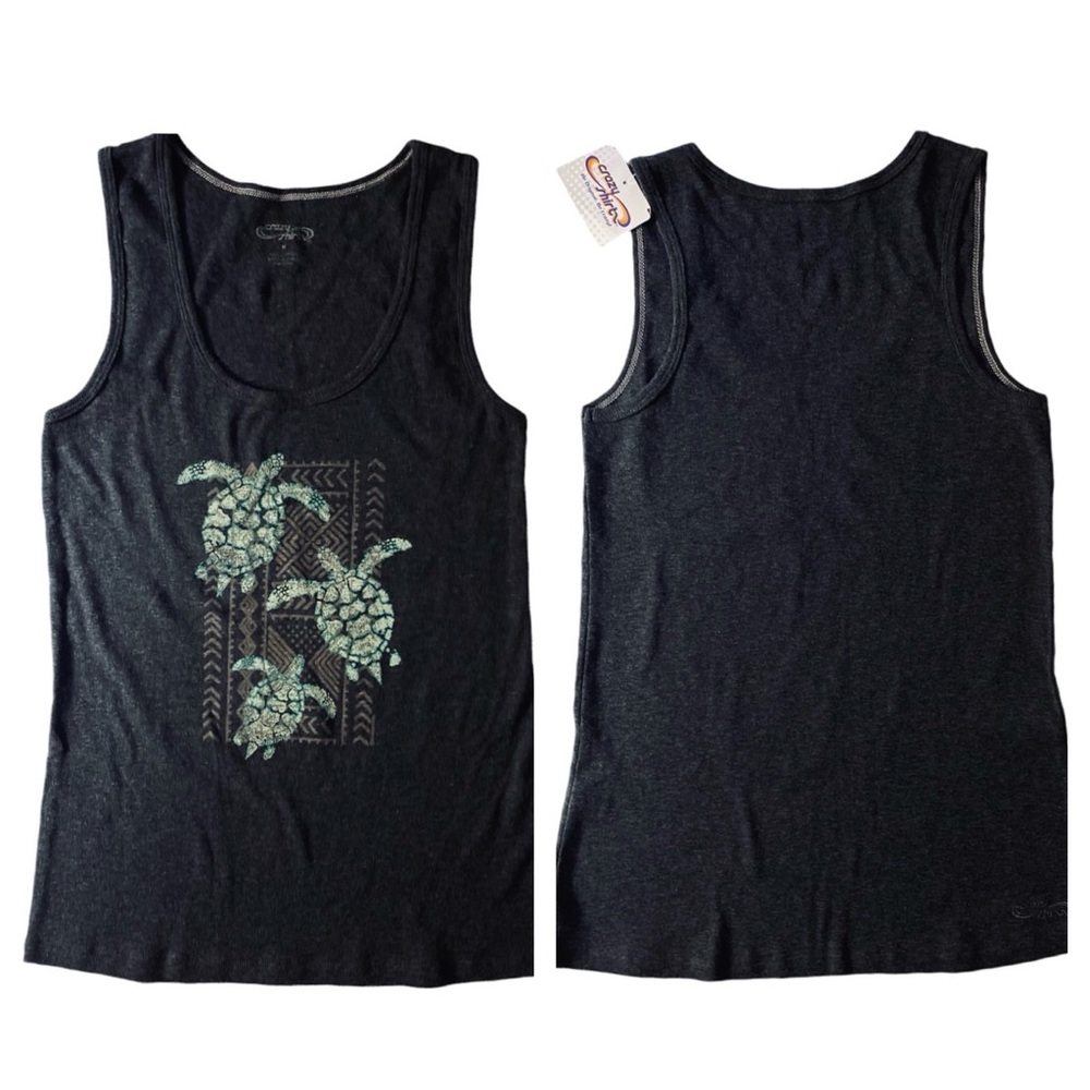 Crazy Shirts Hawaii - Women’s Sea Turtles Tank Top 100% Cotton NWT - Medium